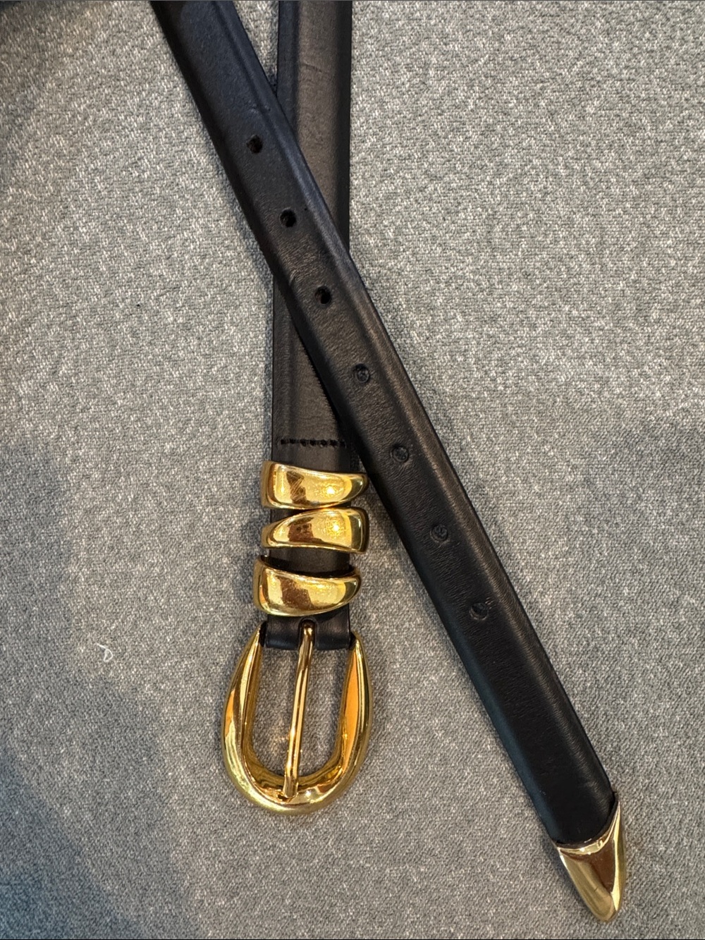 Madewell Triple Leather Keeper Belt | Black | Small - Picture 4 of 8